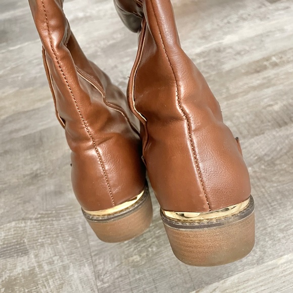 JustFab Raine wide calf riding boots faux leather - Picture 5 of 10